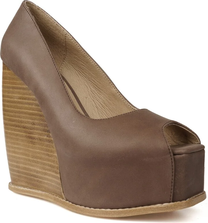 Milluh Peep Toe Platform Wedge Sandal