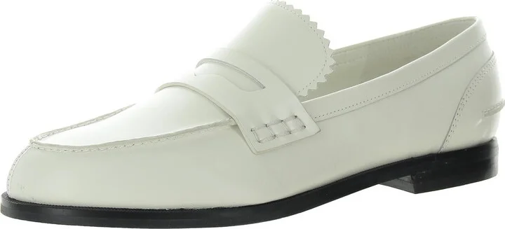 MILTON Womens Leather Slip on Loafers