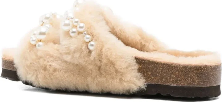 Mimi faux-pearl embellished sandals - Image 3