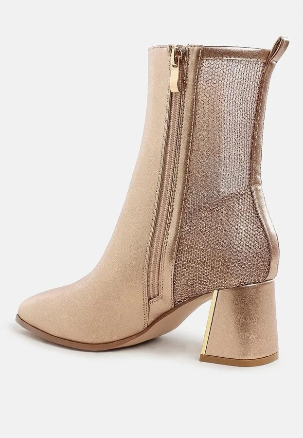 Mimosa Mesh Detail Pointy Ankle Boots - Image 2