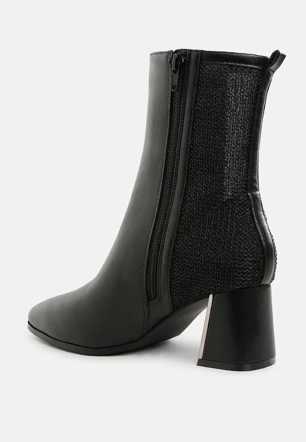Mimosa Mesh Detail Pointy Ankle Boots - Image 7