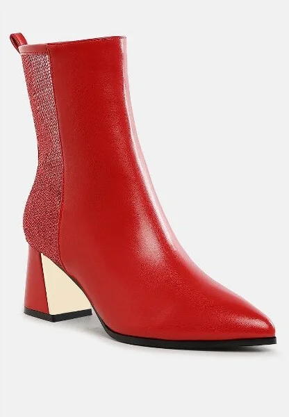 Mimosa Mesh Detail Pointy Ankle Boots Women - Image 2