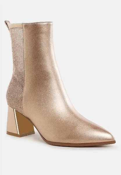 Mimosa Mesh Detail Pointy Ankle Boots Women - Image 4