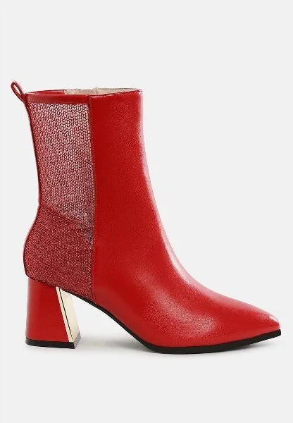 Mimosa Mesh Detail Pointy Ankle Boots Women