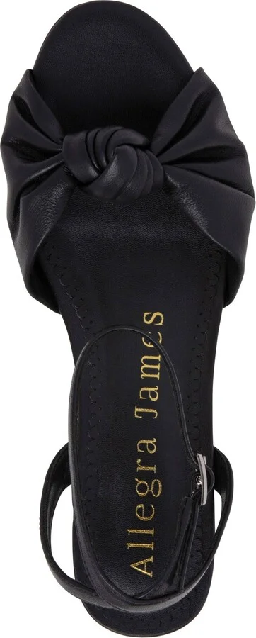 Mina Black Comfortable Flat Wedding Or Work Leather Sandal - Image 3