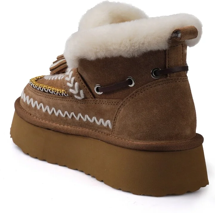 Mindey Faux Fur Tassel Bootie - Image 8