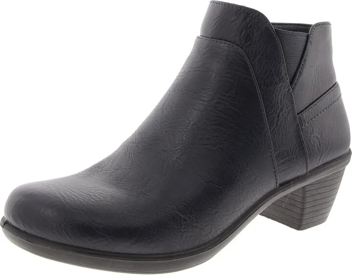 Mindy Womens Solid Leather Booties