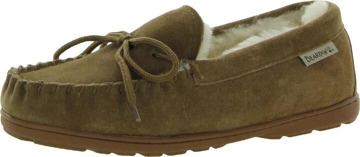 Mindy Womens Suede Slip On Moccasins