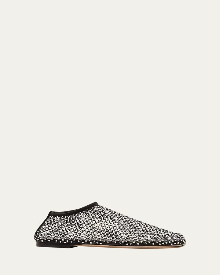 Minette Crystal Net Slippers