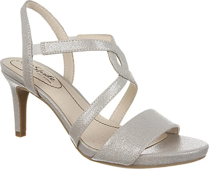 MINGLE Womens Open Toe Ankle Strap Pumps