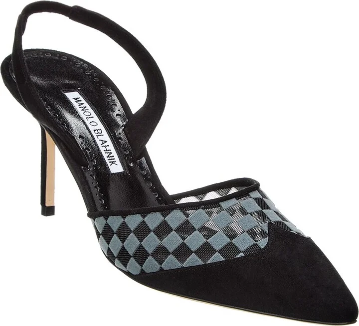 Mingosli 70 Mesh & Suede Slingback Pump