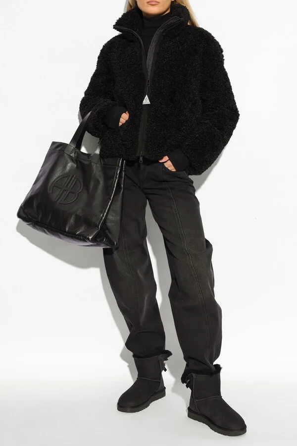 'Mini Bailey Bow II' Suede Snow Boots, , - Black - Image 2