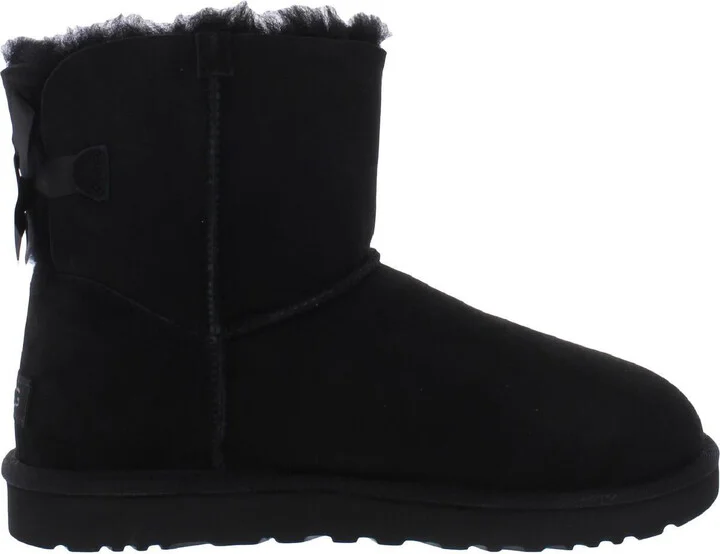 Mini Bailey Bow II Womens Suede Shearling Winter Boots