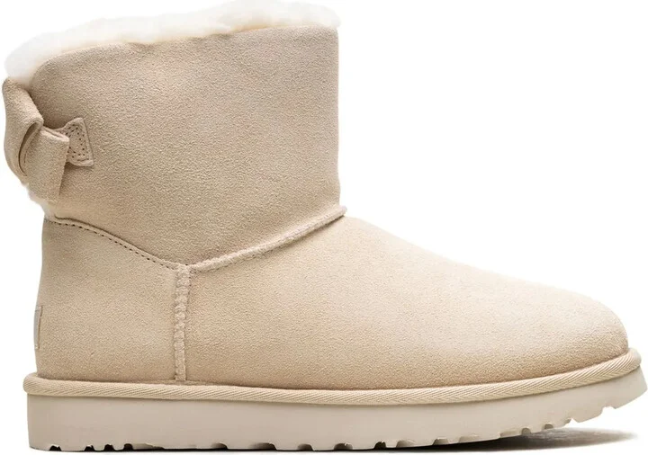 Mini Bailey Suede Bow "Cream" boots