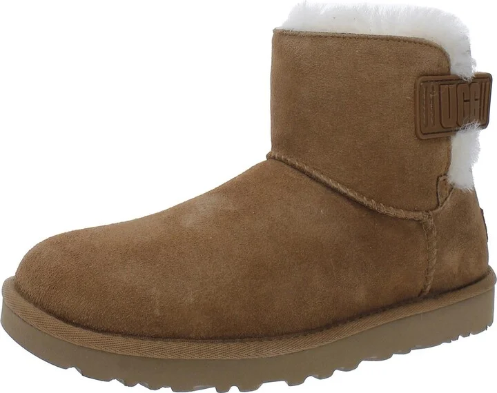 Mini Bailey Womens Suede Faux Fur Lined Winter & Snow Boots