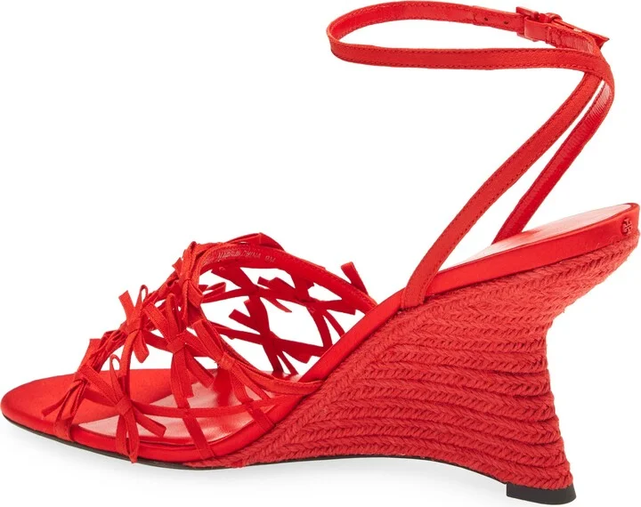Mini Bow Espadrille Ankle Strap Wedge Sandal - Image 8