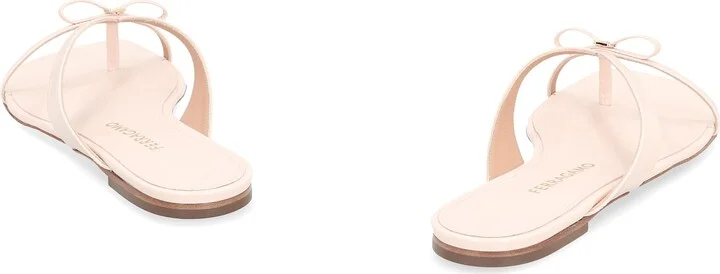 Mini Bow Leather Flip-flops - Image 4