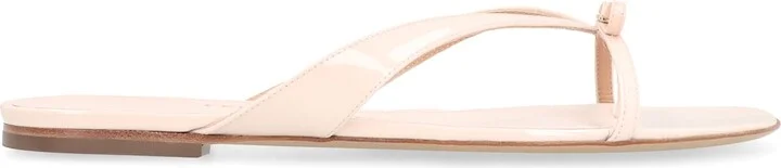 Mini Bow Leather Flip-flops