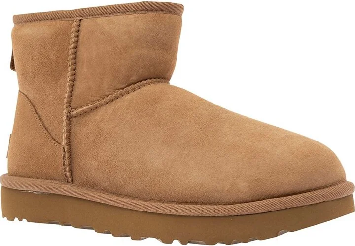 'Mini Classic Ii' Beige Pull-On Boots In Suede Woman - Image 2