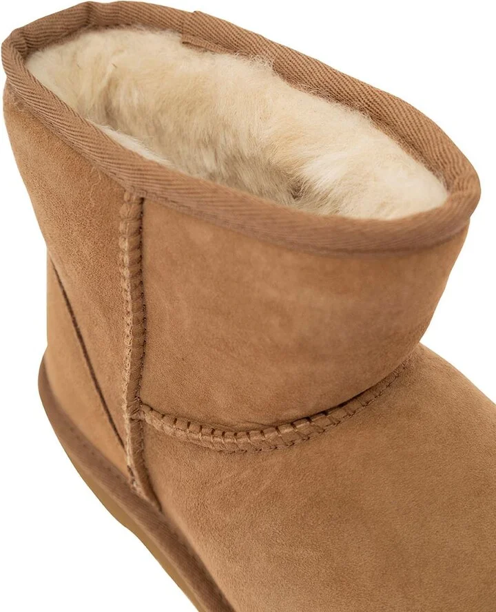 'Mini Classic Ii' Beige Pull-On Boots In Suede Woman - Image 4