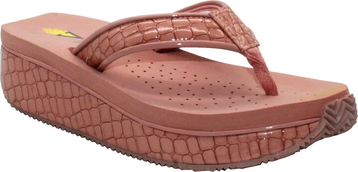 'Mini Croco' Wedge Sandal