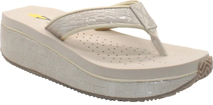 'Mini Croco' Wedge Sandal