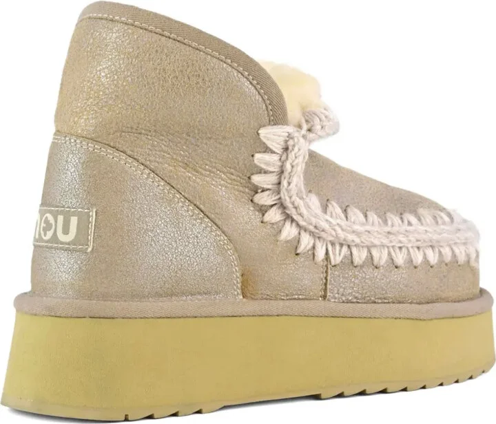 mini Eskimo metallic braided-trim boots - Image 2