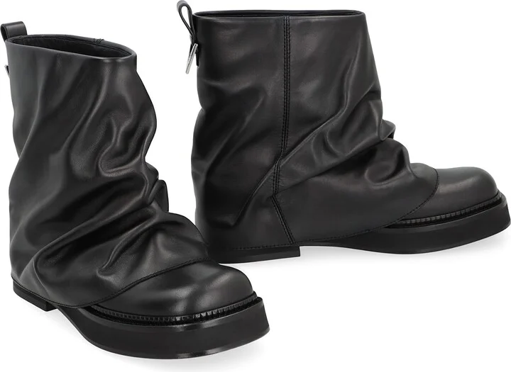 Mini Robin Combat Leather Boots - Image 3