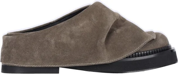 Mini Robin" Mules - Taupe Suede