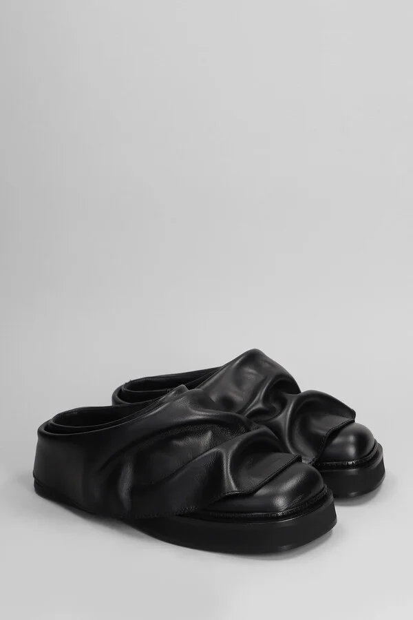 Mini Robin Slipper-mule In Black Leather - Image 2
