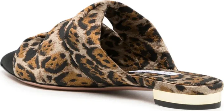 Mini Twist pointed-toe leopard-print mules - Image 3