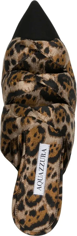 Mini Twist pointed-toe leopard-print mules - Image 4