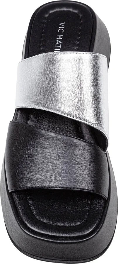 ' Mini Yoko Sandal In Black And Silver Leather - Image 2