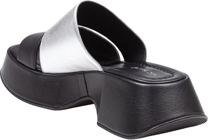 ' Mini Yoko Sandal In Black And Silver Leather - Image 3