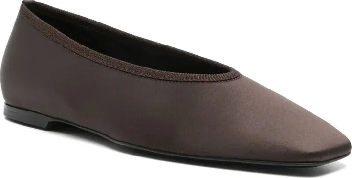 Minimalist satin ballet flats - Image 2