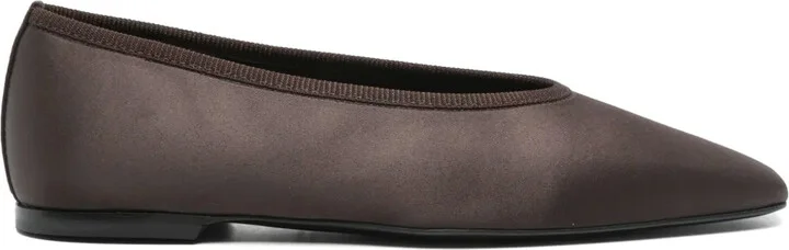 Minimalist satin ballet flats