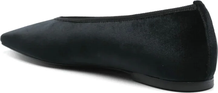 Minimalist velvet ballerina shoes - Image 3