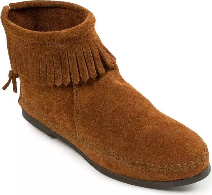 Minnetonka Back Zip Hardsole Bootie