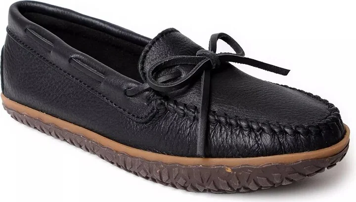 Minnetonka Deerskin Tread Slipper