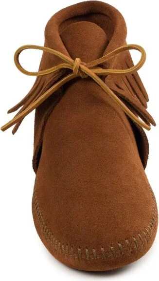 Minnetonka Men's Classic Fringe Softsole Moccasin Boots 882, Brown - - Image 4