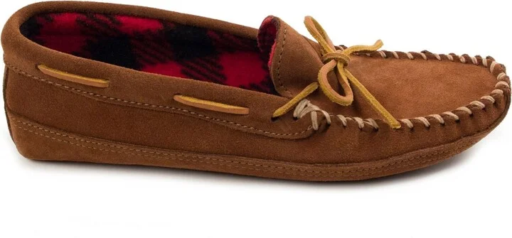 Minnetonka Men's Double Bottom Fleece Moccasin Slippers - Image 3
