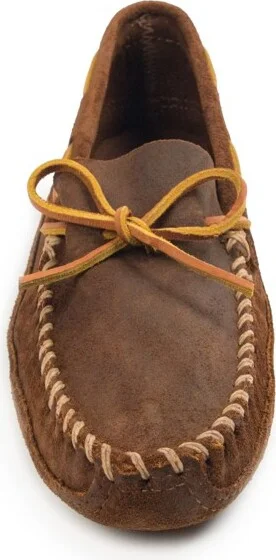 Minnetonka Men's Double Bottom Softsole Moccasins 723, Brown Ruff - - Image 2