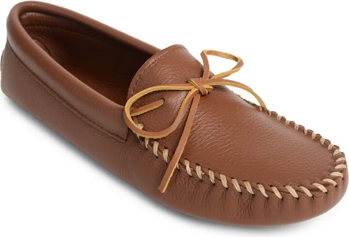 Minnetonka Men's Double Deerskin Softsole