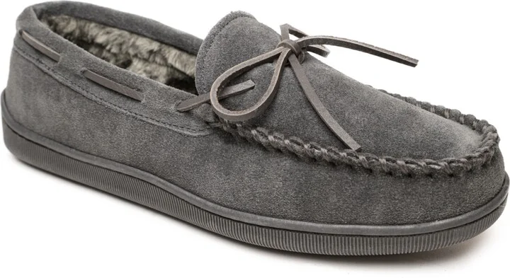 Minnetonka Men's Pile Lined Hardsole Wide Width Slipper
