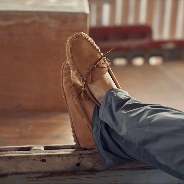 Minnetonka Men's Suede Classic Moc Loafers - Image 5