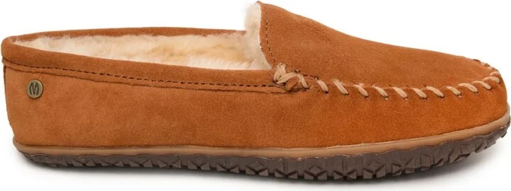 Minnetonka Men's Suede Sheepskin Tobie Slippers - Image 2
