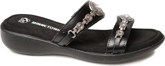 Minnetonka Women's Brenn Embellished Slide Sandals, 509001, Black - - Image 2