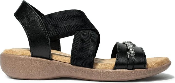 Minnetonka Women's Brida Embellished Leather & Elastic Sandals - Image 2
