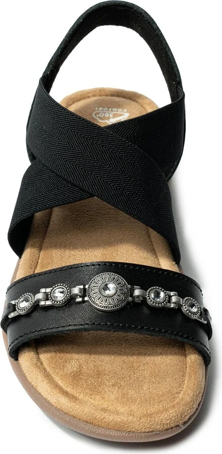 Minnetonka Women's Brida Embellished Leather & Elastic Sandals - Image 3
