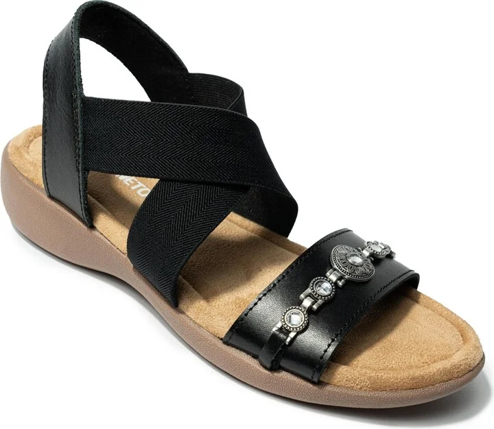 Minnetonka Women's Brida Embellished Leather & Elastic Sandals